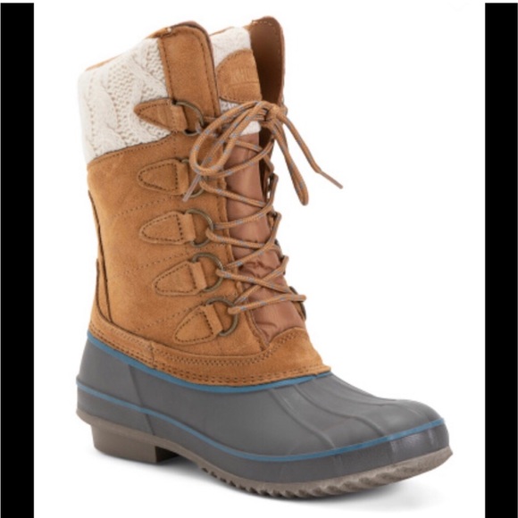 Womens KHOMBU COZY Tan Storm Boot Size 8 M Waterproof Cold Rated Insoles New - Picture 4 of 10